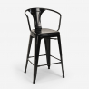 wysoki stół 60x60cm i 4 stołki bucket black 