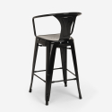 wysoki stół 60x60cm i 4 stołki bucket black 
