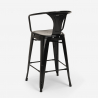 wysoki stół 60x60cm i 4 stołki bucket black 