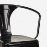 wysoki stół 60x60cm i 4 stołki bucket black 