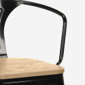 zestaw stół 60x60cm i 4 taborety bucket black top light 