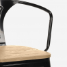 zestaw stół 60x60cm i 4 taborety bucket black top light 