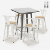 zestaw stolik 60x60cm i 4 taborety bucket top light Oferta