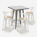 zestaw stolik 60x60cm i 4 taborety bucket top light Stan Magazynowy