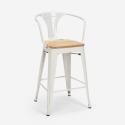 zestaw stolik 60x60cm i 4 taborety bucket top light 