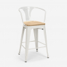 zestaw stolik 60x60cm i 4 taborety bucket top light 