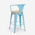 zestaw stolik 60x60cm i 4 stołki bucket white top light 