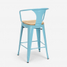 zestaw stolik 60x60cm i 4 stołki bucket white top light 