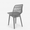Zestaw 2 krzesła nowoczesny design i stół 80cm Bardus 