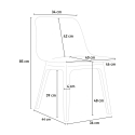 Zestaw 2 krzesła i stół 70x70cm beż kwadratowy design Cevis 