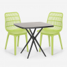 Zestaw stół 70x70cm i 2 krzesła nowoczesny design Cevis Dark Oferta