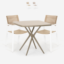 Zestaw polipropylenowy 2 krzesła i stół 70x70cm Clue Promocja