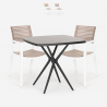 Zestaw stół 70x70cm i 2 krzesła nowoczesny design Clue Dark Promocja