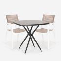 Zestaw stół 70x70cm i 2 krzesła nowoczesny design Clue Dark Sprzedaż