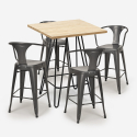 zestaw 4 hokery i stolik 60x60cm mason Cena