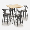 zestaw 4 hokery i stolik 60x60cm mason Cena