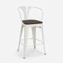 stolik industrialny 60x60cm i 4 taborety mason noix wood 
