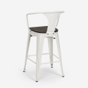 stolik industrialny 60x60cm i 4 taborety mason noix wood 