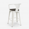 stolik industrialny 60x60cm i 4 taborety mason noix wood 