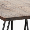 stolik industrialny 60x60cm i 4 taborety mason noix wood 