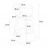zestaw stół 60x60cm i 4 taborety mason top light 