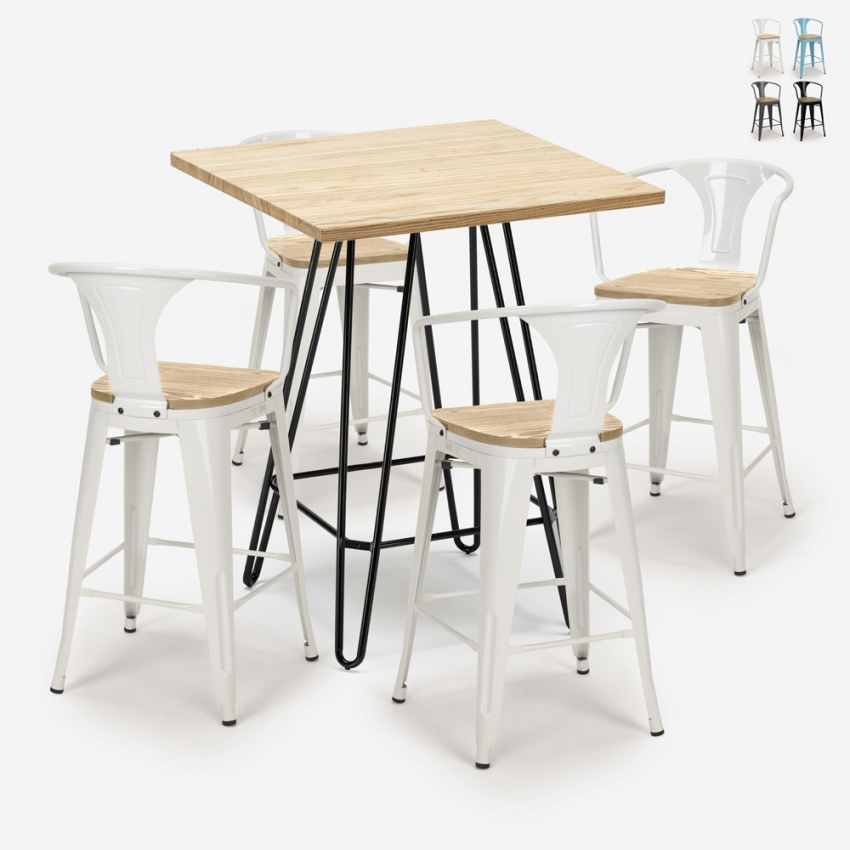 zestaw stół 60x60cm i 4 taborety mason top light Oferta zestaw stół 60x60cm i 4 taborety mason top light Oferta