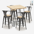 zestaw stół 60x60cm i 4 taborety mason top light Promocja