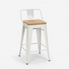 zestaw 4 hokery i stolik 60x60cm mason steel top light 