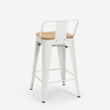 zestaw 4 taboretów i stolik 60x60cm mason noix steel top light Środki