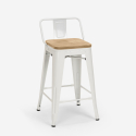 zestaw 4 taboretów i stolik 60x60cm mason noix steel top light Cechy