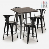 wysoki stolik 60x60cm i 4 taborety bruck Rabaty