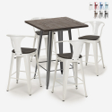 industrialny stół 60x60cm i 4 taborety bruck wood Oferta