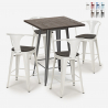 industrialny stół 60x60cm i 4 taborety bruck wood Oferta