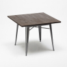 zestaw stół kwadratowy 80x80cm Lix design industrialny 4 krzesła anvil Zakup