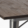 zestaw stół kwadratowy 80x80cm Lix design industrialny 4 krzesła anvil 