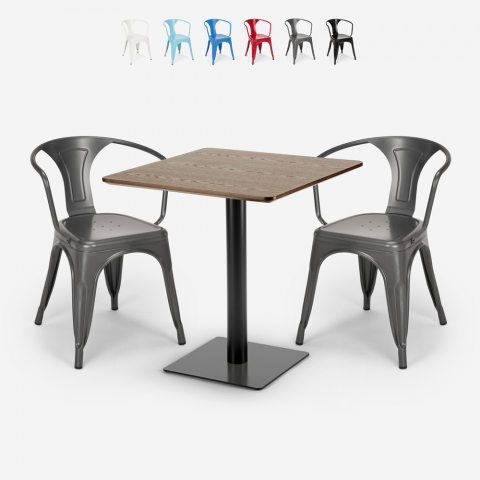 zestaw 2 krzesła i stolik horeca 70x70cm starter Promocja
