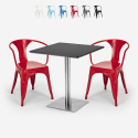 zestaw 2 krzesła stolik kawowy 70x70cm horeca bary restauracje starter silver Katalog
