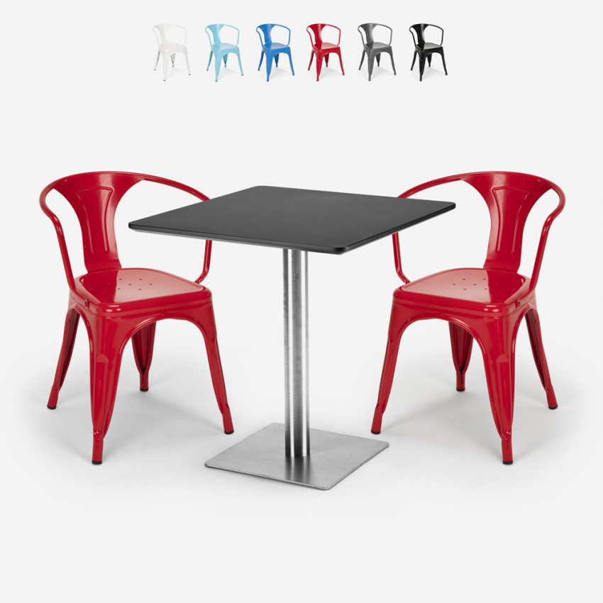 zestaw 2 krzesła stolik kawowy 70x70cm horeca bary restauracje starter silver Katalog zestaw 2 krzesła stolik kawowy 70x70cm horeca bary restauracje starter silver Katalog
