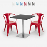 zestaw 2 krzesła Lix stolik kawowy 70x70cm horeca bary restauracje starter silver Katalog