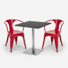 zestaw 2 krzesła Lix stolik kawowy 70x70cm horeca bary restauracje starter silver Koszt