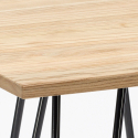 zestaw 4 stołki Lix w stylu vintage i stolik industrialny 60x60 cm rhodes Stan Magazynowy