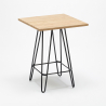 zestaw 4 stołki Lix w stylu vintage i stolik industrialny 60x60 cm rhodes Katalog