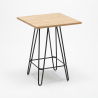 zestaw 4 stołki w stylu vintage i stolik industrialny 60x60 cm rhodes Katalog