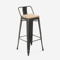 zestaw 4 stołki Lix w stylu vintage i stolik industrialny 60x60 cm rhodes Wybór