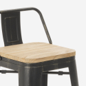 industrialny stół barowy 60 x 60 cm i 4 stołki w stylu vintage rhodes noix Wybór