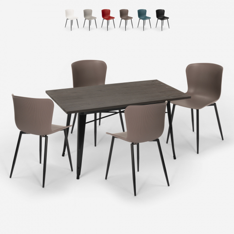 Zestaw stół 120x60cm i 4 krzesła Tolix Ruler Promocja