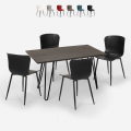 zestaw 4 krzesła Lix i stół 120x60cm wire Promocja