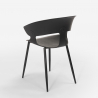 zestaw kuchenny 4 krzesła nowoczesny stół kwadratowy 80x80cm reeve black 