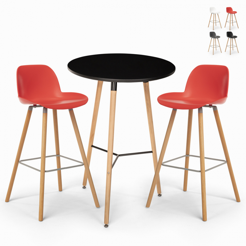 Zestaw 2 taborety i wysoki stolik 60cm Ojala Dark Sprzedaż Zestaw 2 taborety i wysoki stolik 60cm Ojala Dark Sprzedaż