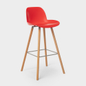 Zestaw 2 taborety i wysoki stolik 60cm Ojala Dark 